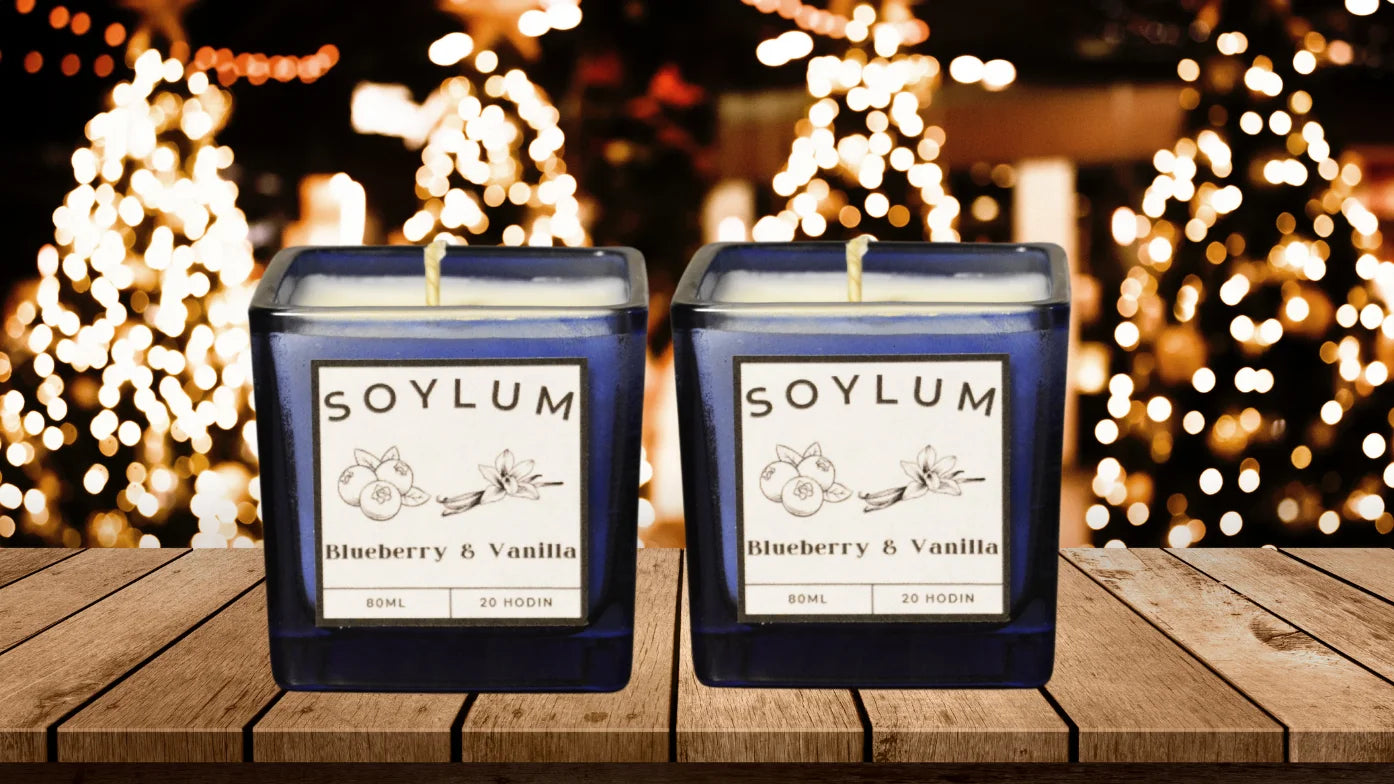 2 PACK - Sójová vonná svíčka - Blueberry & Vanilla