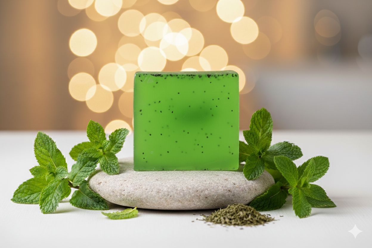 Přírodní mýdlo - Zelený čaj a čerstvá máta